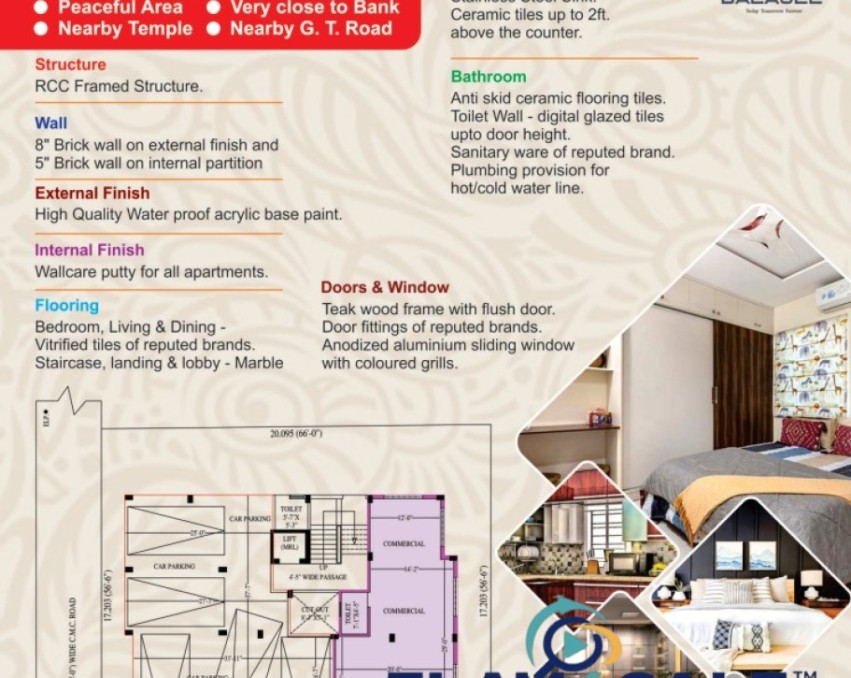 2, 3 BHK Apartment in Balajee Plaza | Chandannagar, Hooghly