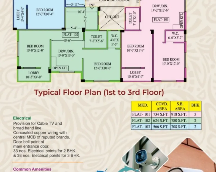 2, 3 BHK Apartment in Balajee Plaza | Chandannagar, Hooghly